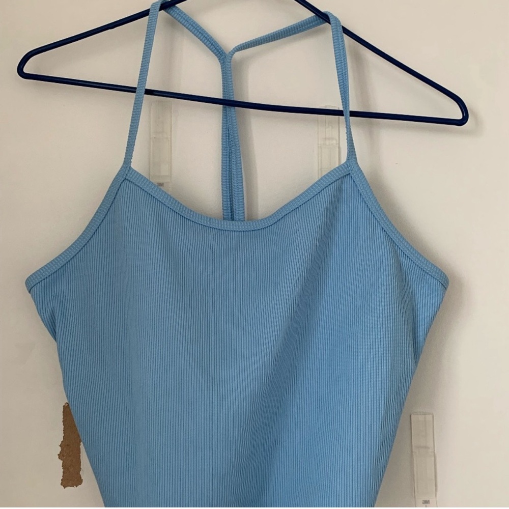 Alo yoga Blue Ribbed Tank Top L